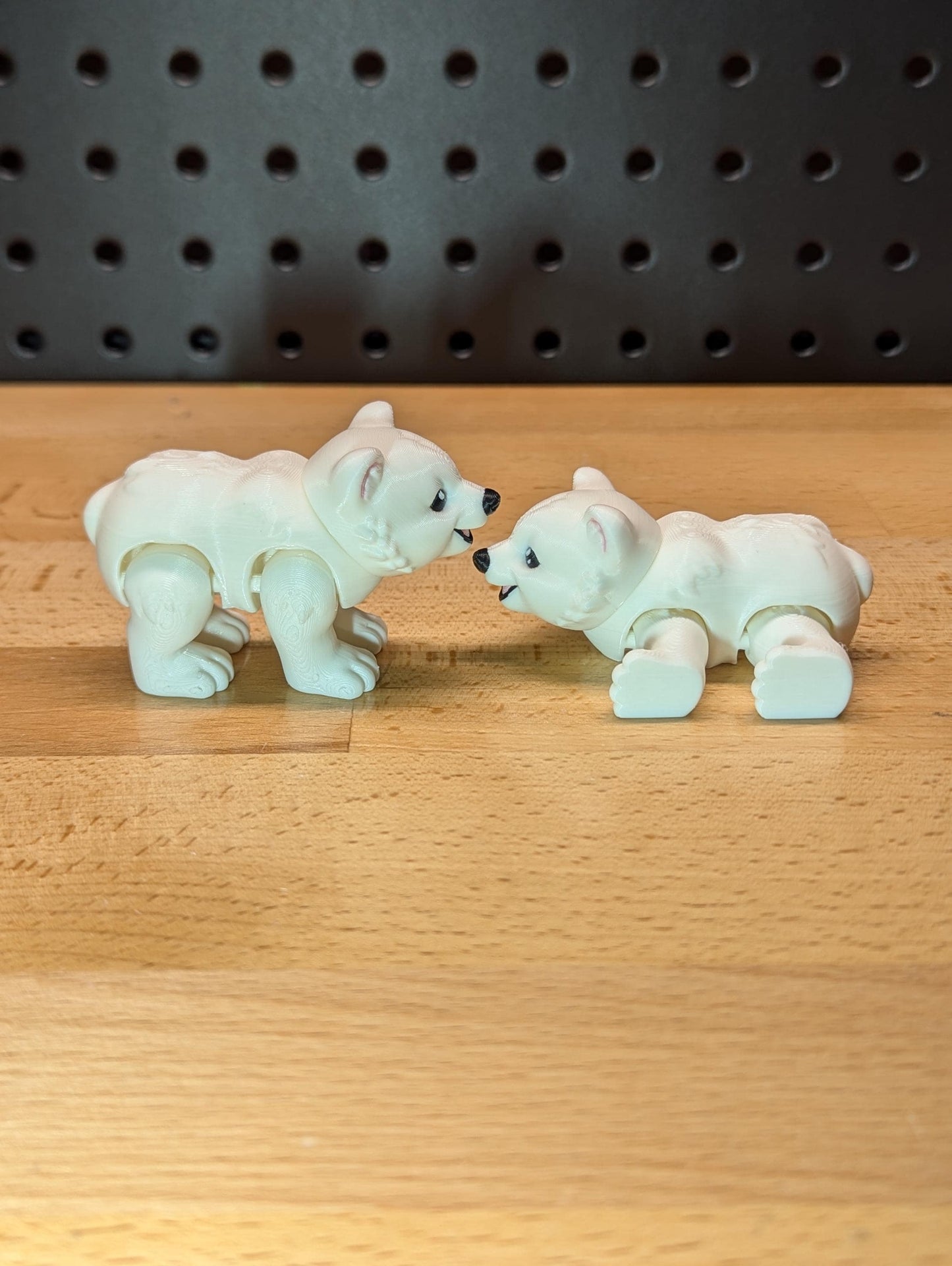 Articulating Baby Polar Bears, 3D Printed