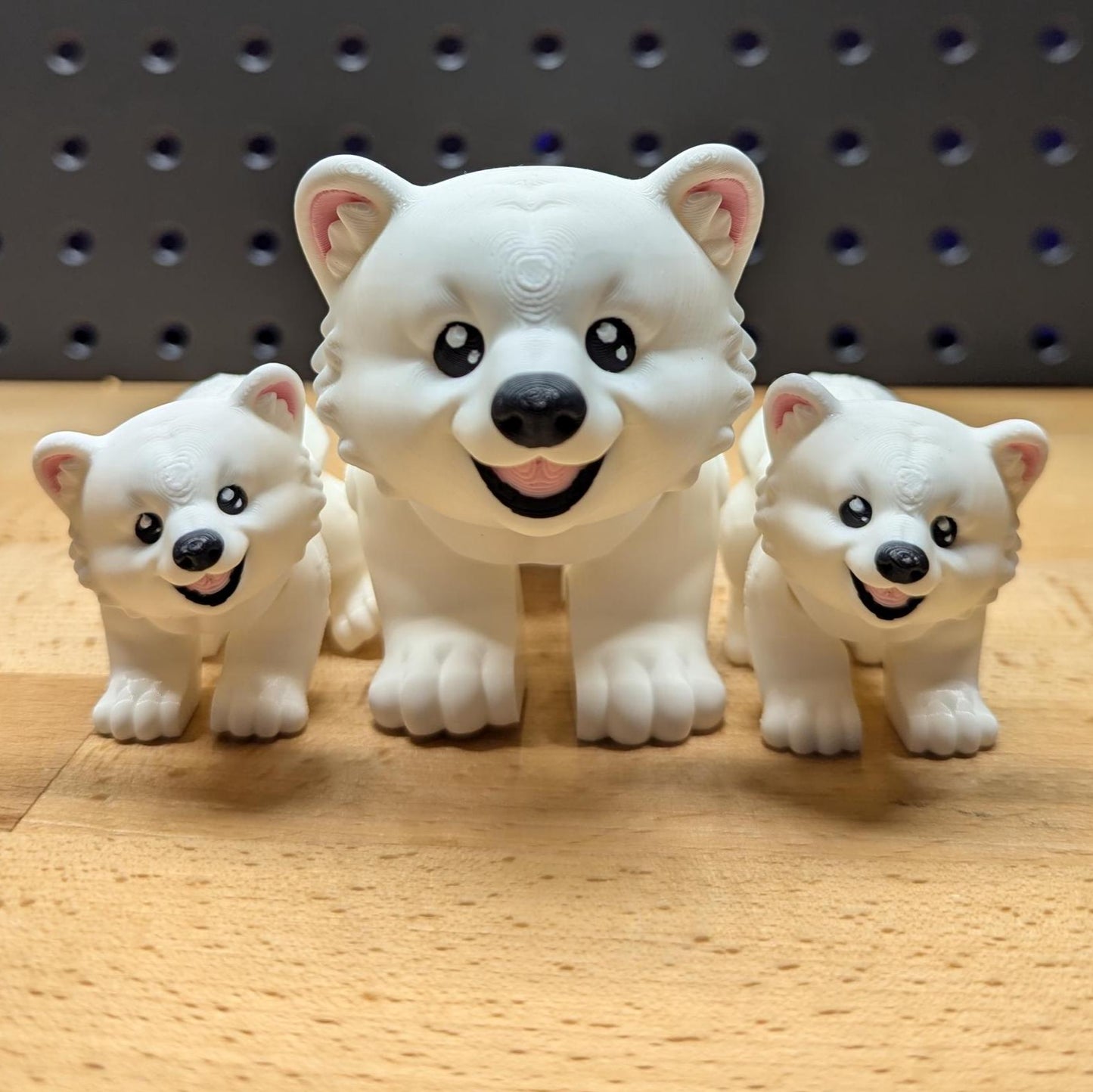 Articulating Baby Polar Bears, 3D Printed