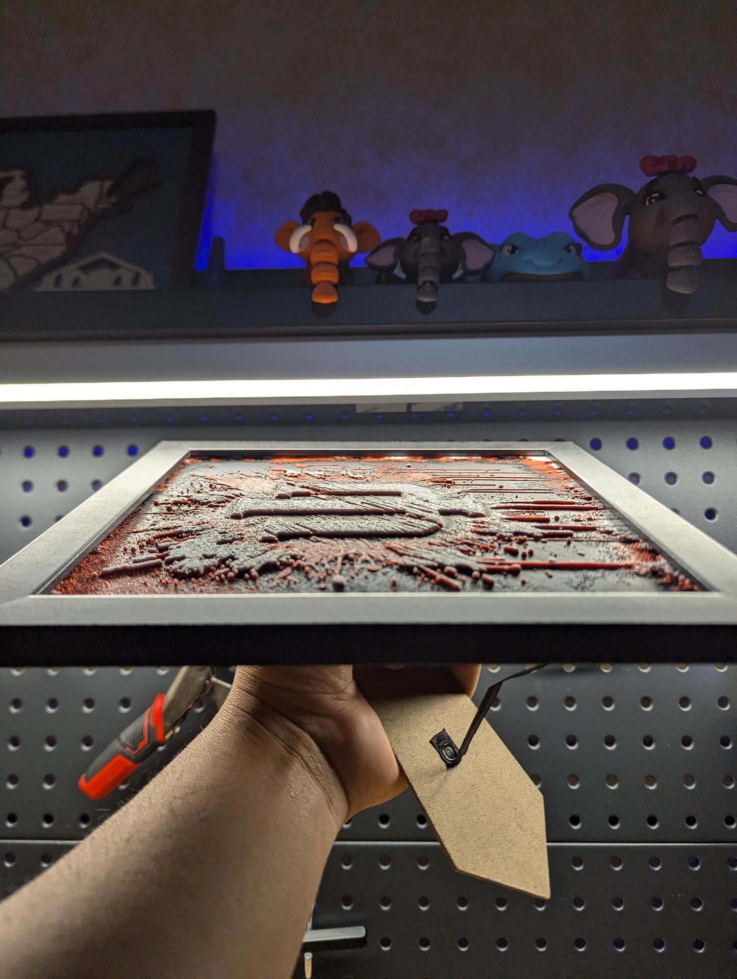 Indiana University Paint Splatter Desk/Wall Decor, Hueforge