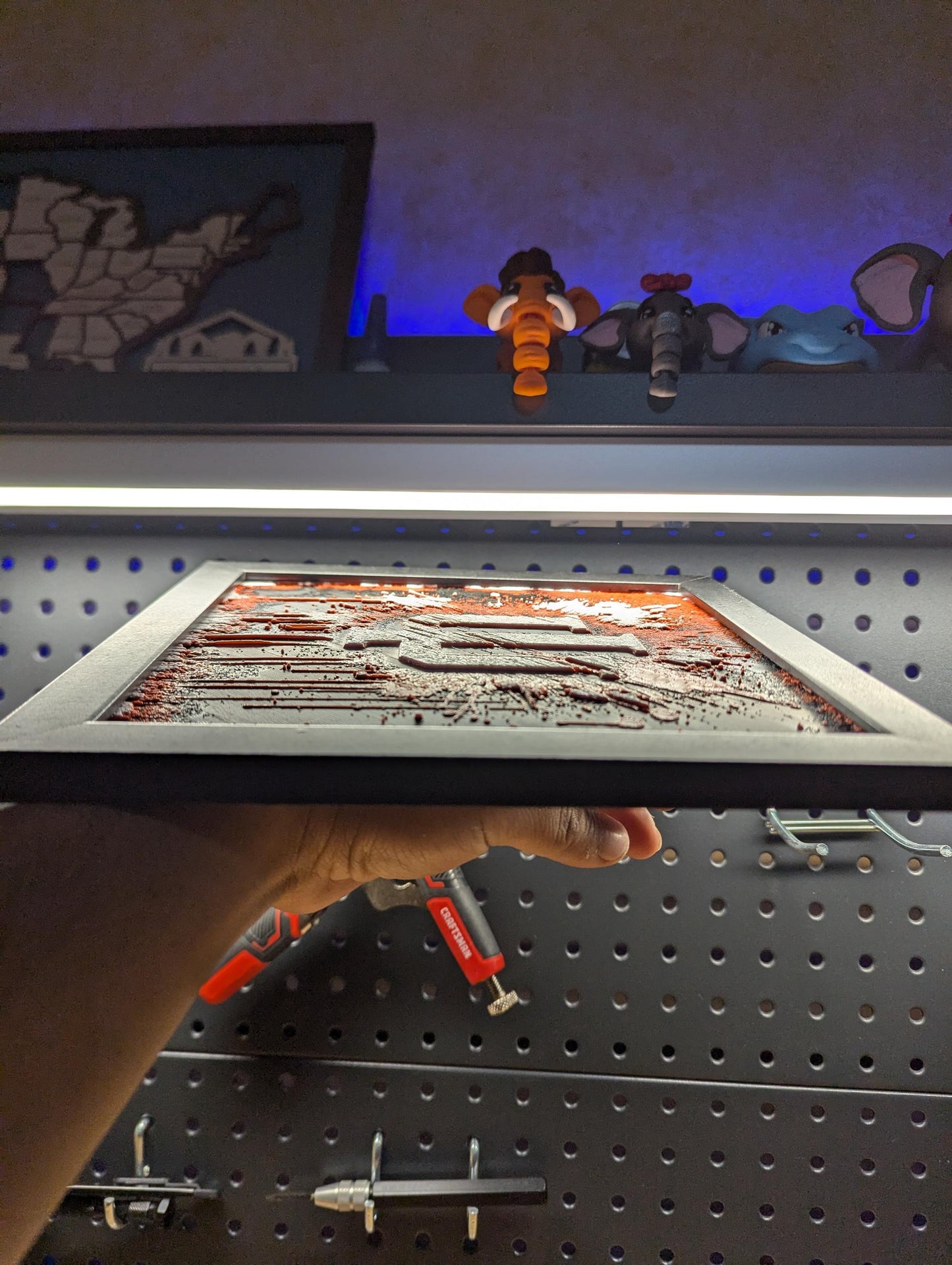 Indiana University Paint Splatter Desk/Wall Decor, Hueforge