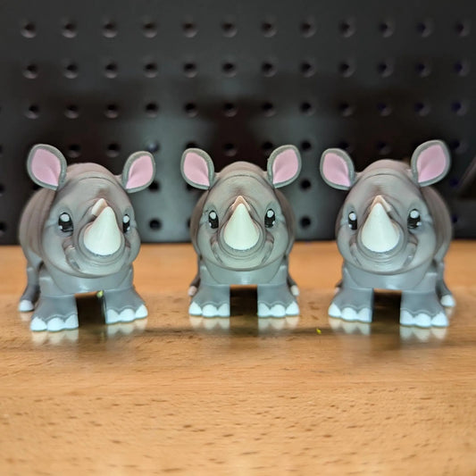 Articulating Baby Rhino, 3D Printed