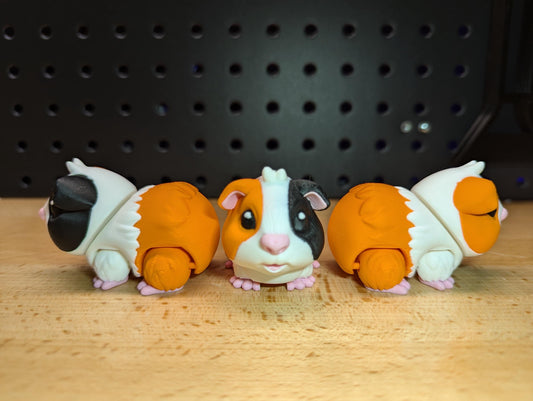Articulating Baby Guinea Pig, 3D Printed