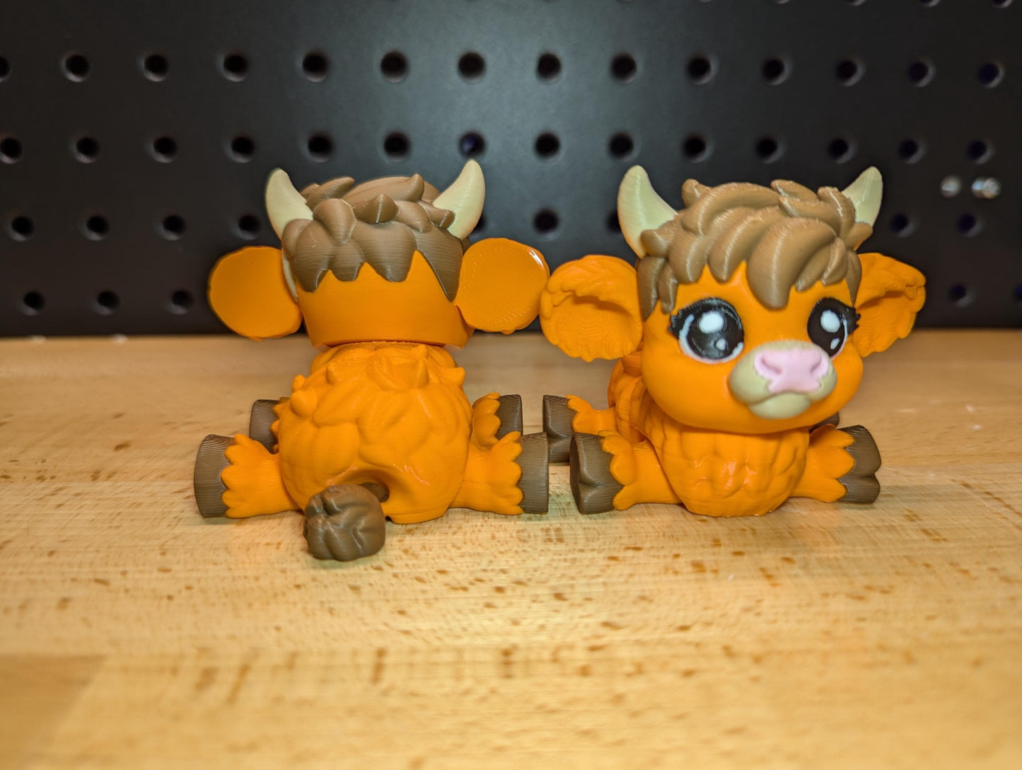 Articulating Highland Cow, 3D Printed