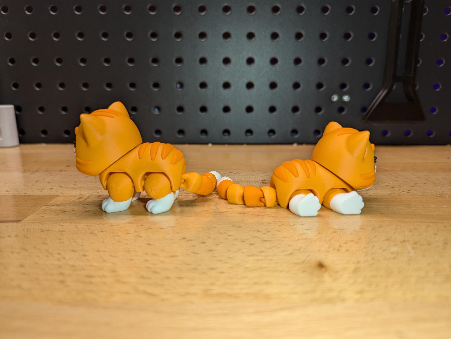 Articulating Orange Cat, 3D Printed