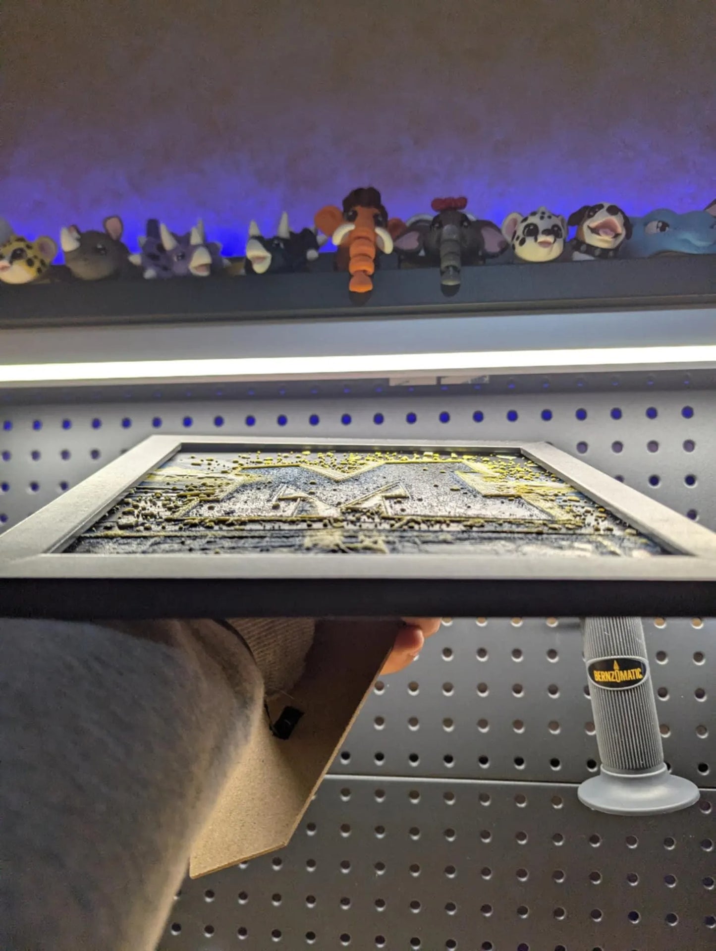 Michigan Logo Explosion Desk/Wall Decor, Hueforge