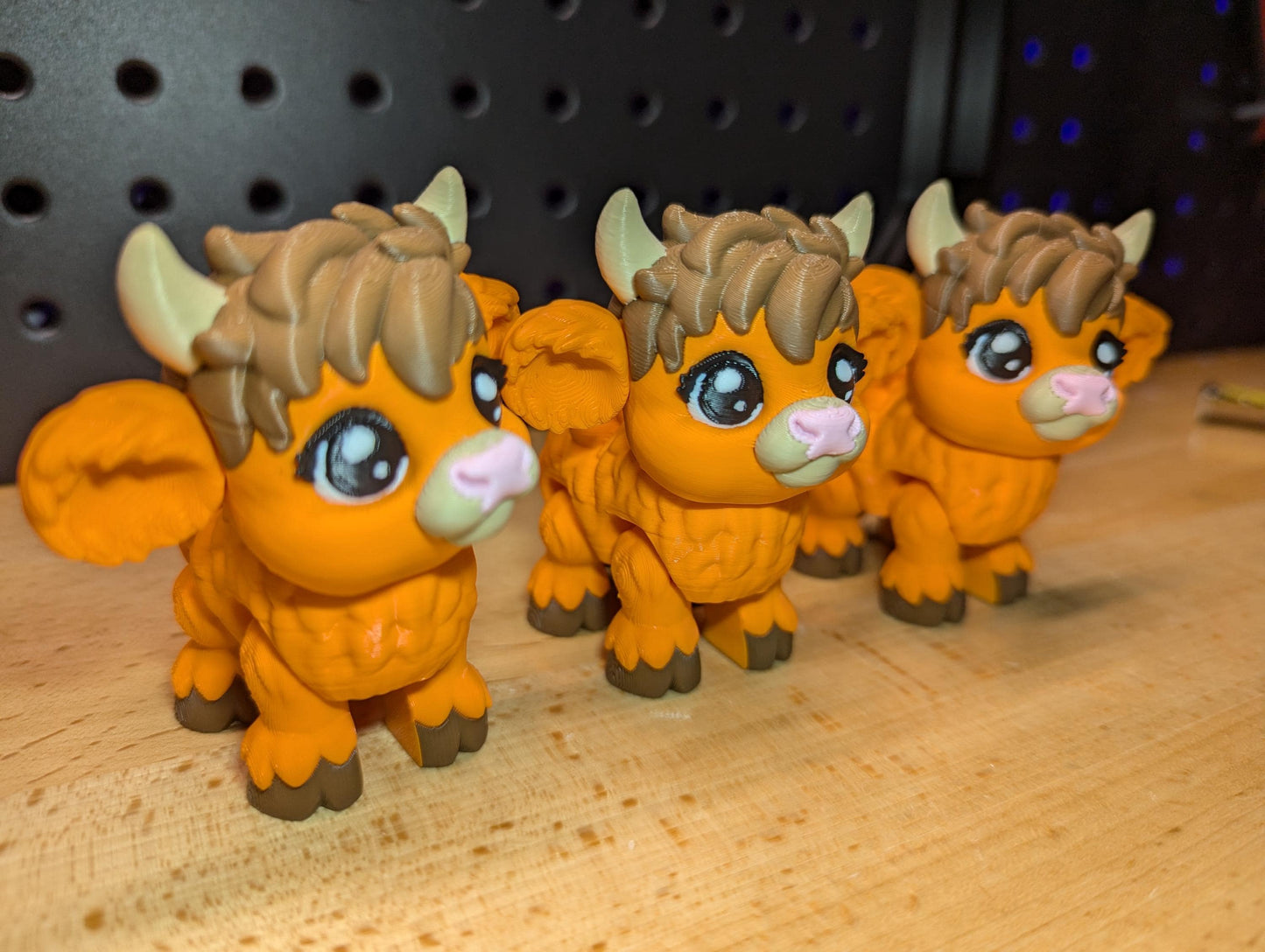 Articulating Highland Cow, 3D Printed