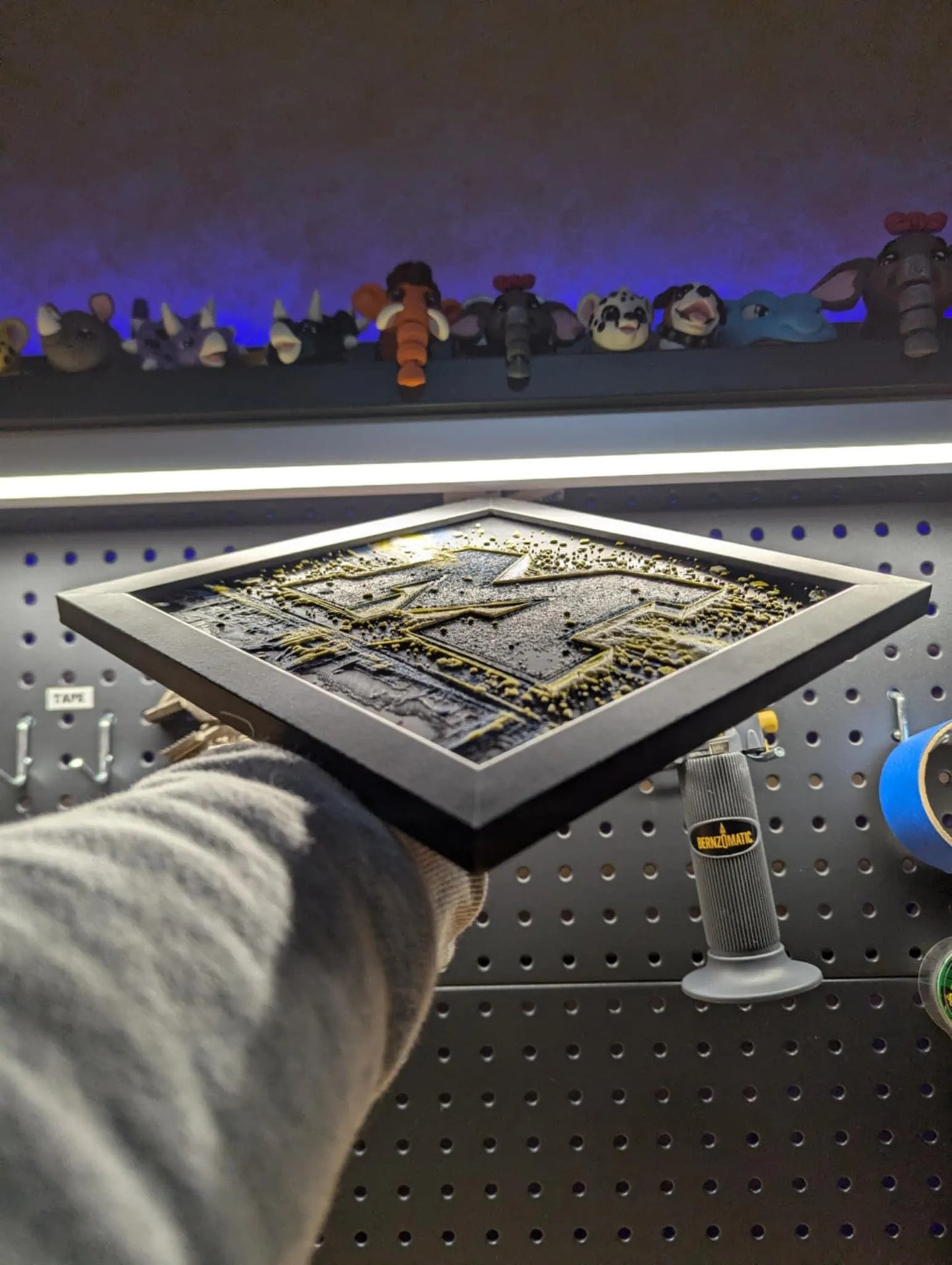 Michigan Logo Explosion Desk/Wall Decor, Hueforge