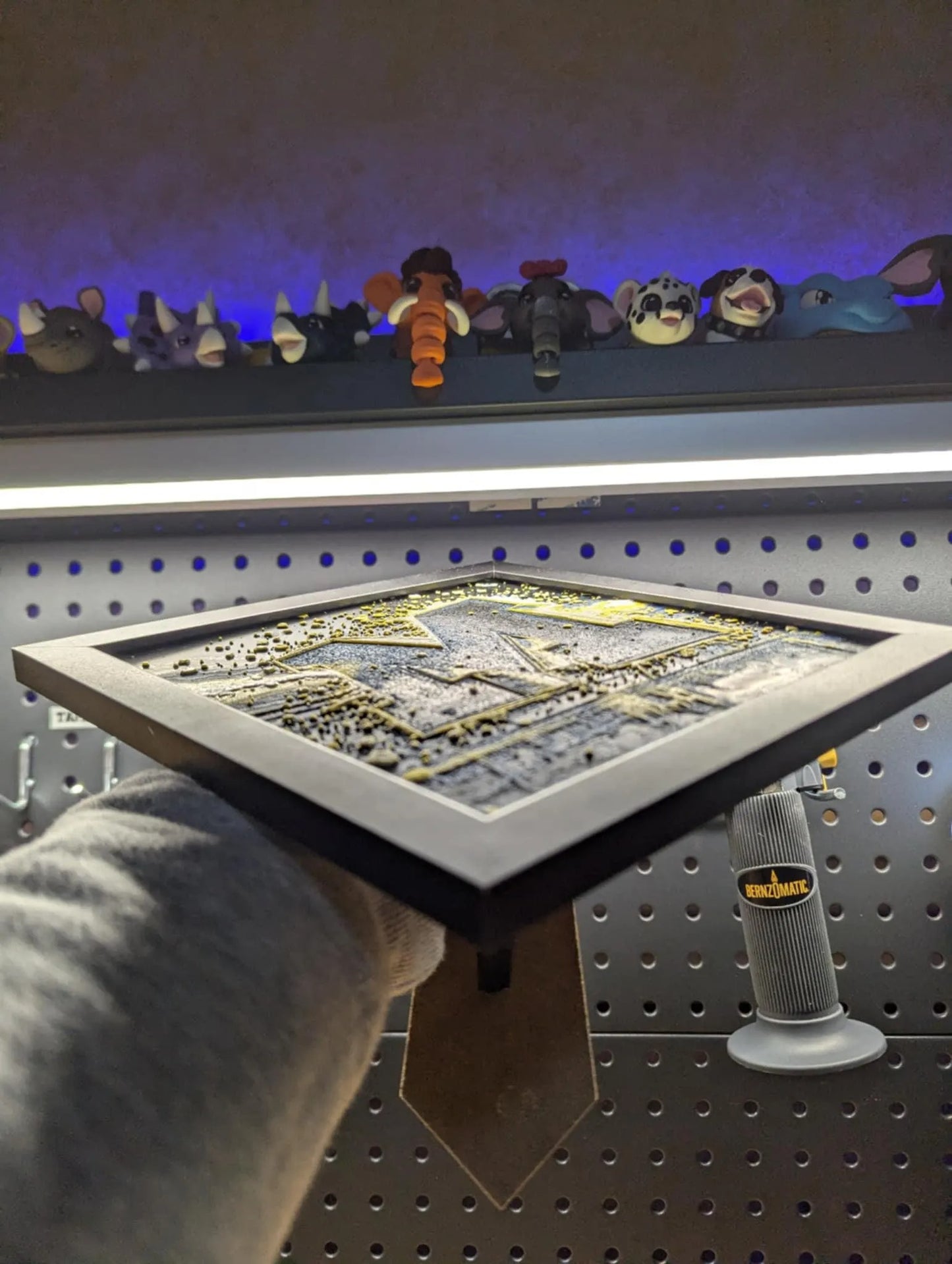 Michigan Logo Explosion Desk/Wall Decor, Hueforge